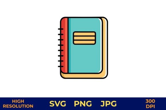 Colorful Spiral Notebook Illustration for Modern Branding & Marketing