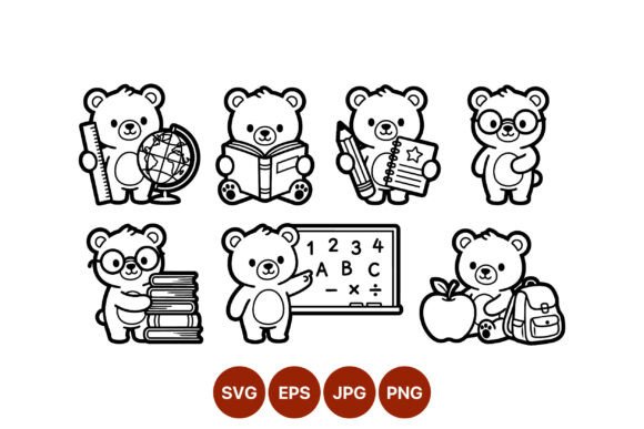 Cute Bears Education Icons: An Embroidery Review