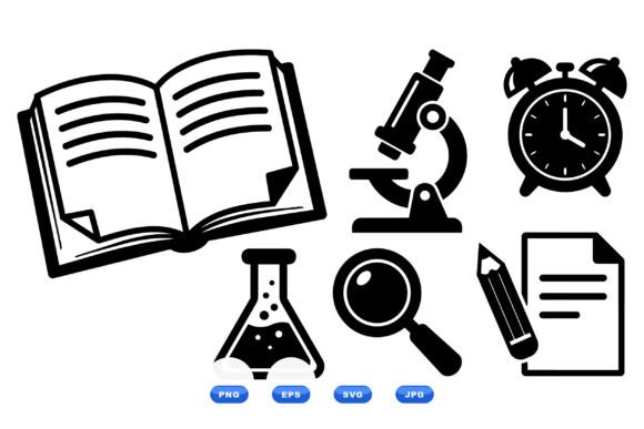 Education Icon SVG Collection for Crafts Graphics