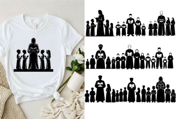 Elegant Islamic Family Graphics for Crafts & Design Projects