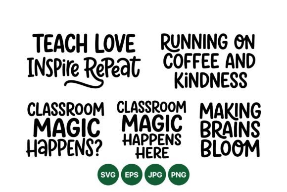 Inspirational Teacher Quote SVG Graphics for Classroom-Themed Illustrations