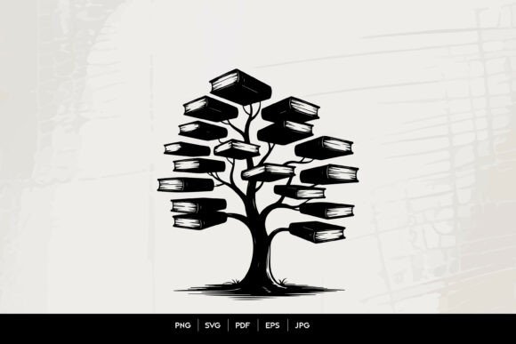 Knowledge Tree with Books Education Conc