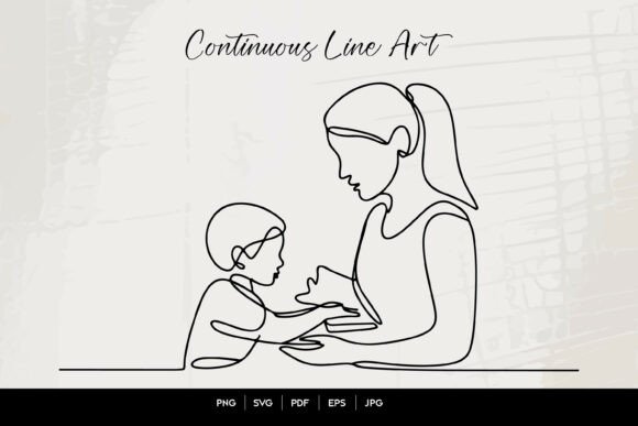 Mother Teaching Child Line Art: A Designer’s Real-World Review