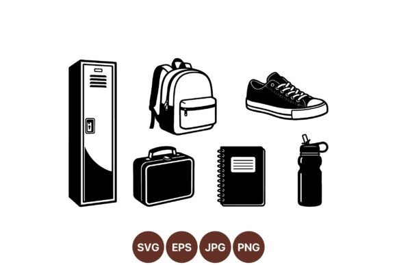 School Essentials Vector Clipart: Graphics & Illustrations