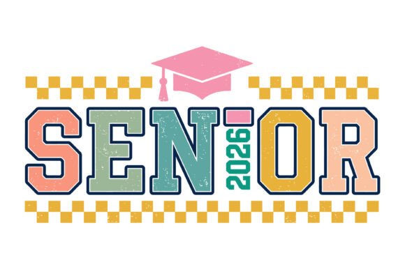 Senior 2026 Graduation PNG: A Fresh Graphic Design Asset for T-Shirt Designs and Marketing Visuals